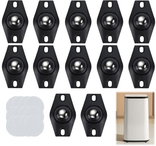 12 Stück Kugelrollen Selbstklebend,360° Kugelrollen Mini Rollen für Küchengeräte,Kugelrollen klein für Möbel,Selbstklebende Mini-Kugelrollen für Kaffeemaschine Aufbewahrungsboxen Kleinmöbelrollen