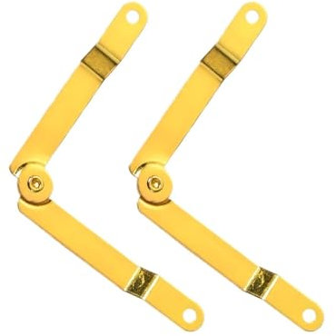 XUXPFJ Boîte à Bijoux avec Couvercle en métal, 2 pièces, charnières de Support, trépied de positionnement Pliable, Couvercle Antique, boîtier en Bois, Support de matériel Mobile d'angle