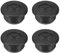 M METERXITY 4-Pack Rubber Grommets for Wiring 20mm Desk Grommet Double-Sided Flexible Cable Cord Grommet Desk Hole Cover for Cables/Wires Through Protection Cable Grommet [Black]