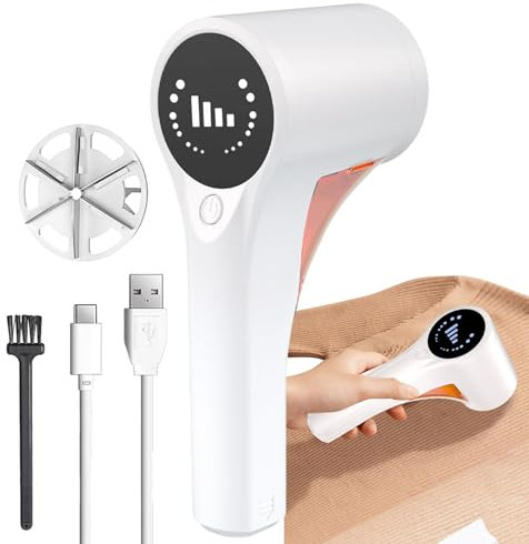 Quitapelusas 2 en 1 para quitar pelusas, suéter de tela de 3 velocidades con pantalla LED digital, removedor de pelusas para ropa, suéter, sofá
