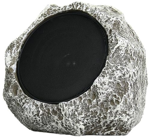 MOUNTTU Outdoor Rock Speakers 9x7x7'' Waterproof Solar-Powered/USB Wireless Outdoor Speakers Rechargeable for Garden Patios Villas Parks Camping Wireless Subwoofer