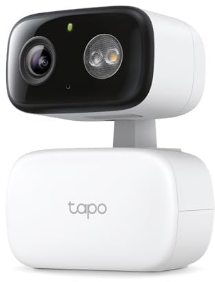 TP-Link Tapo C206 Mini-Überwachungskamera mit Aufzeichnung, 1080p, 360°-Abdeckung für Innen- und Außenbereich, KI-Erkennung und Benachrichtigungen, microSD-Karte bis 512 GB, 105,3 × 77,8 × 69,8 mm