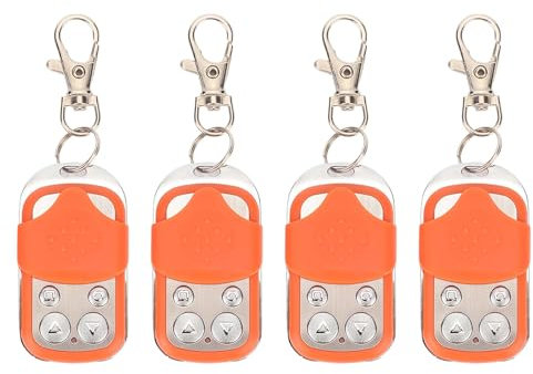 4PCS Automatische Tür Fernbedienungsteuerung Schlüssel FOB Gate Opener Garagentor Fernbedienung mit 40 M Range -Schlüsselbund für Hühner Coop Warehouse Garage