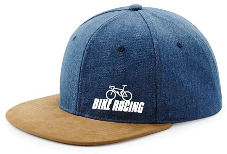 Huuraa Snapback Cap Bike Racing Fahrrad Geschenk Denim Bike Racing Präsent