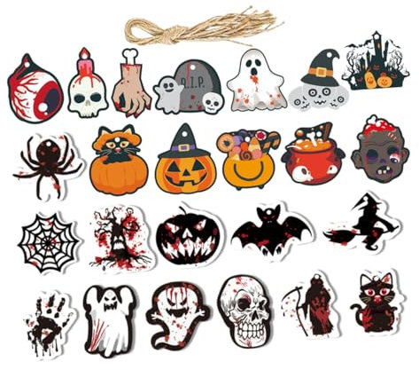 UKCOCO 2juegos Adornos De Halloween De Decoración Colgante Para Fiesta De Halloween Casa Decoración De Pared y Ventana Del Hogar