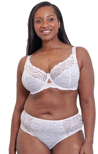 Flirtelle Balcony Bra Elise Balconette Underwired Womens Ladies Underwear Lingerie White