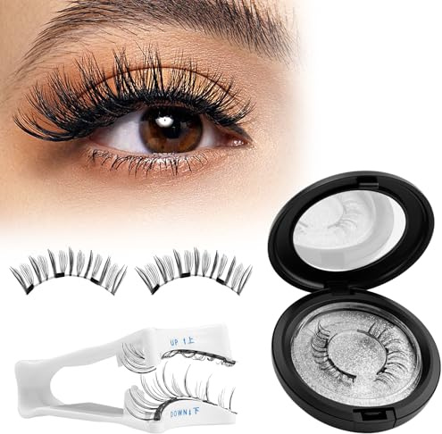 AYBUY Faux Cils Magnetique, Faux Cils Magnetiques Réutilisables | avec Applicateur, Aucune Colle Nécessaire, Cil Magnétique Facile à Porter et à Enlever (Style B)