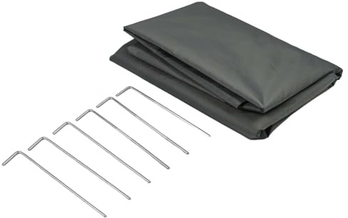 Violiica Hexagon Outdoor Picknick Tarp Zeltmatte Wasserdicht und Reißfest 210D Oxford Tuch mit Bodennägeln für Strand, Camping und Unterschlupf 276x246cm