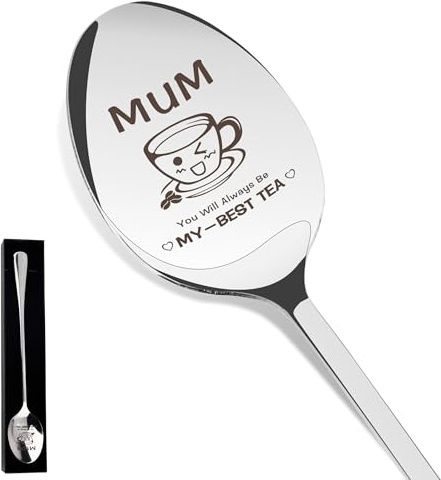 Best Mum Gifts Spoon Presents for Mum Funny Mothers Day Gifts Ideas from Daughter Kids Valentines Gift for Mummy Stocking Filler for Mummy Thoughtful Gadgets Gift Tea Spoon Christmas Birthday