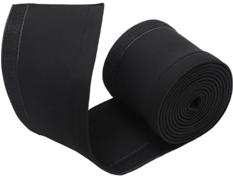 Toddmomy Hook and Loop Cable Management Sleeve 1 Meter Roll Black Neoprene Cord Organizer Wire Protector for Home and Office Cable Sleeving