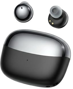 Aesthetic Upgraded Wireless Earbuds 2-in-1 with Day & Night Modes, Bluetooth 6.0 Ultra-Mini Headphones, Built in Mics & HIfi Stereo Earphones, IPX5 Waterproof All in Comfortable Ear buds (Black)