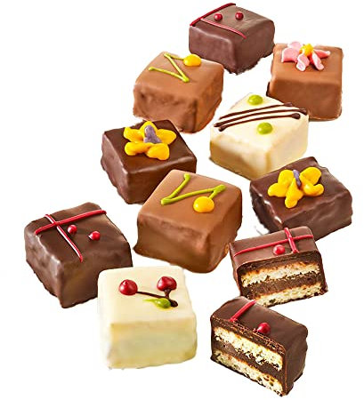 Schrader | Petit Fours | 4 Sorten Mini-Kuchen-Konfekt | 10 Stück | 175g