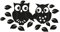 kleb-Drauf | 1 Eulenpaar | Schwarz - matt | Autoaufkleber Autosticker Decal Aufkleber Sticker | Auto Car Motorrad Fahrrad Roller Bike | Deko Tuning Styling Wrapping Stickerbomb