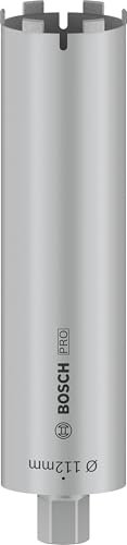 Bosch 1x PRO Multi Material Diamanttrockenbohrkronen für 1 1/4 Zoll UNC und Diamantbohrer (für Kalk- und Sandsteine, Ziegelstein, Ø 112 mm, Professional Zubehör Diamantbohrer)