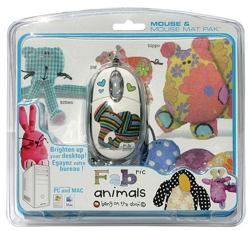 Mouse and Mat Saitek FABric Animals
