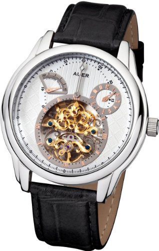 AUER Classic Collection BA-505-SlBlL Herren Automatikuhr Außergewöhnlicher Stundenzeiger