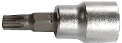 SW-Stahl 06520-T40 Schraubendrehereinsatz 3/8 Zoll T-Profil TR40 Bit | Innensechskant-Bit mit Stirnlochbohrung für TX-Schrauben, Chrom-Vanadium-Stahl, 48 mm Länge, Vierkant-Antrieb 10 mm
