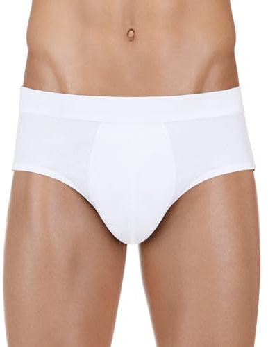 PROTECHDRY - Washable Urinary Incontinence Cotton Brief Underwear for Men with Front Absorbent Area, White Small, 30-32 Waist