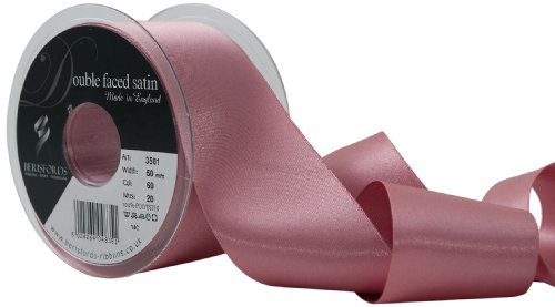 Berisfords Doppelseitiges Polyester-Satinband, 50 mm, Altrosa