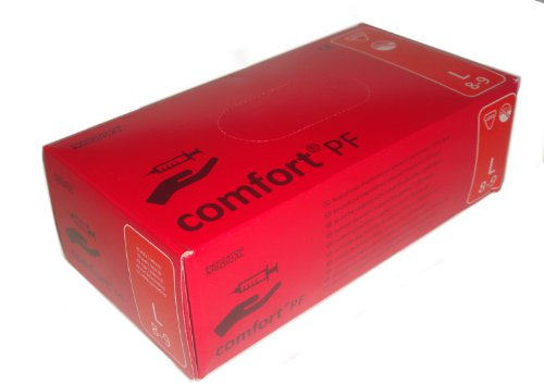 100 guanti Comfort PF, in lattice, senza polvere, taglia L