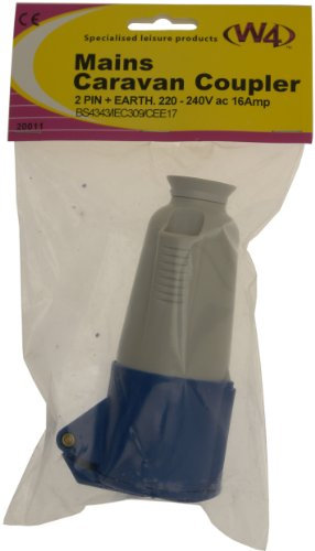 W4 Mains Caravan Coupler - Grey