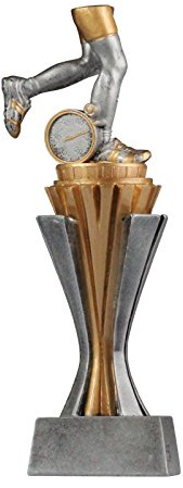 pokalspezialist Pokal Trophäe Laufen/Laufsport/Marathon mit Gravur ca. 21 cm hoch Größe L