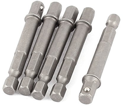 sourcing map 5pcs 1/4Schaft Dmr. Hex Schraubendreher Bit Leistung Erweiterung Bohrer Adapter de