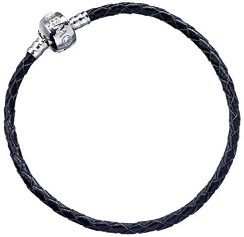 Harry Potter Offizielle Schwarzes Lederarmband für Schwebercharme - 21cm Extra groß