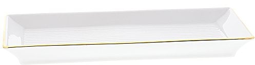 Kammschale aus Porzellan weiß mit Goldrand, Deko, Gold KosmetexKlassik f. Bad Accessoires, Kammschale