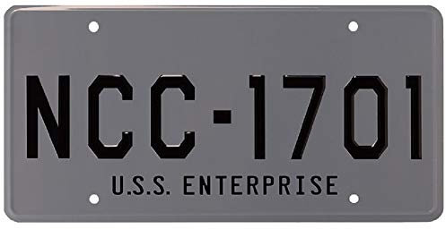ASVP Shop Star Trek – USS Enterprise – NCC-1701 – geprägtes Nummernschild aus Metall