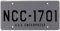 ASVP Shop Star Trek – USS Enterprise – NCC-1701 – geprägtes Nummernschild aus Metall