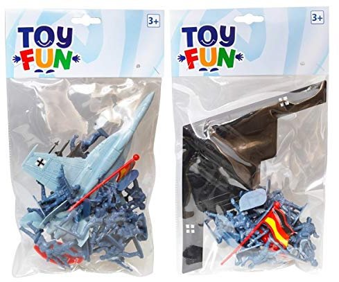 Vedes Toy Fun Kampfjet & Soldaten 20-teilig, 2-Fach Sortiert - Sortiert, Preis Gilt für 1 Stück