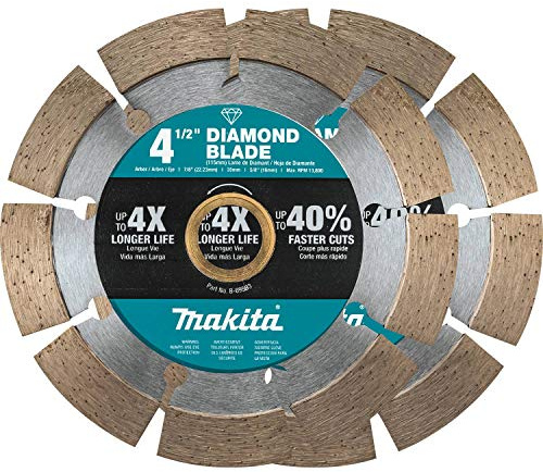 Makita B-69602 4-1/2 Diamond Blade, Segmented, General Purpose, 2/Pk