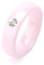 Zuiaidess Keramik Ring,Rosa Keramik Ringe Für Frauen Ringe Aus Keramik Bling Cz Stein Keramik Trauringe Einzigartige Modeschmuck, 7.
