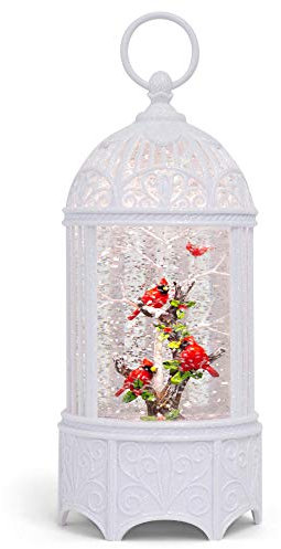 Roman 133349 Led Swirl Vogelkäfig, Weihnachtskardinal, 25,9 cm, mehrfarbig