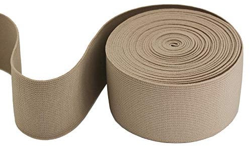 maDDma 5m Gummiband 50 mm breit Oeko-Tex Gummilitze elastisches Band Bekleidungsgummi Farbwahl, Größe:50 mm, Farbe:Dunkelbeige