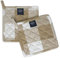 Encasa Homes 21 cm Oven Microwave Potholders (2 pc Set) for Kitchen Cooking & Baking - Heat Resistant, Thick & Safe, Protection of Hands from Hot Utensils - Buffalo Beige Checks