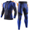 MEETYOO Biancheria Intima Termica Uomo, Intimo Termico Invernale Maglia Termici Pantaloni Base Layer per Sci Corsa Ciclismo, Blu, L