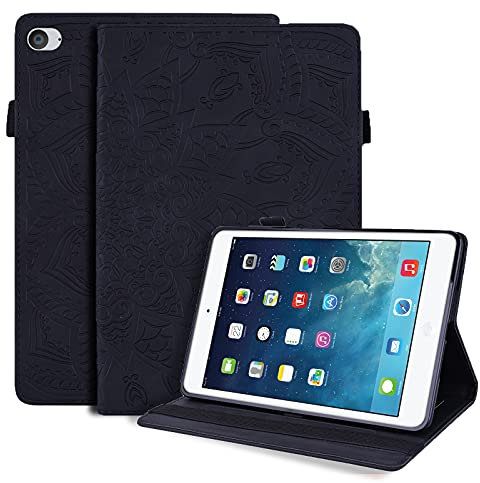 L&Btech Coque iPad Mini 5 Cover 7.9'', iPad Mini 4 Cuir PU Étui Flip Portefeuille Housse de Protection avec Support Fonction et Veille/Réveil Auto pour iPad Mini 1 2 3 4 5 Tablettes,Noir