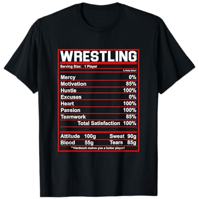 Lustiges Wrestling Nährwertangaben Frauen Männer Wrestler T-Shirt