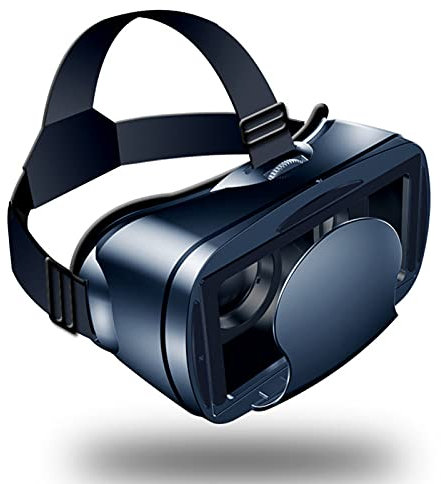 HTYQ Gafas VR, Gafas 3D De Realidad Virtual, Gafas VR Inteligentes Casco para Juegos Montado En La Cabeza con Controladores, para Teléfonos Inteligentes iPhone Android De 5-7 Pulgadas