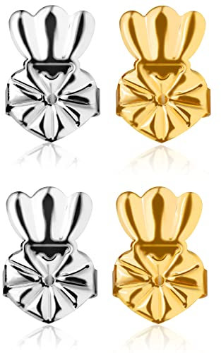 ASTER 2 pares de levantadores para aretes, hipoalergénicos, ayuda en caso de orejas caídas, ajustables y seguros, levantadores para aretes, reemplazo para rosca, para aretes pesados, lóbulos caídos