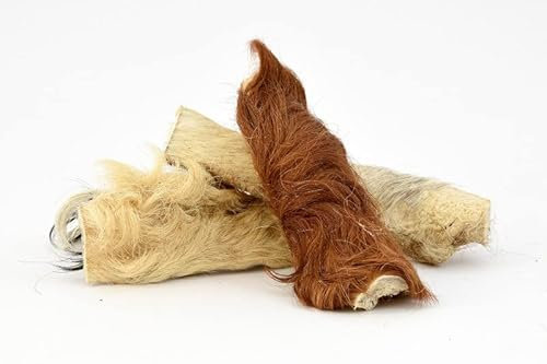 Rinderkopfhaut mit Fell 1kg - Premium Kausnack für Hunde von PrideDogs - Zahnpflege - Getreidefrei - 100% Rind Deutscher Herstellung - Natur Leckerli