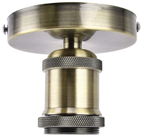 E26 E27 Vintage Suspension Support de Lampe Plafonnier Douille Métal Support de Lumière Murale pour Home100-240V(Patine verte)