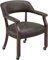PADMA HOUSE Vintager Retro Sessel Polstersessel Atmungsaktiver-Leder Esszimmerstuhl, Computerstuhl Abnehmbare Räder, Schminkstuhl Buchsessel mit Nietenelement (Braun 2)