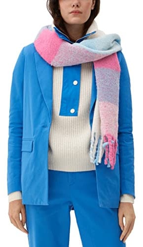 s.Oliver Damen Schal blau | pink, 1