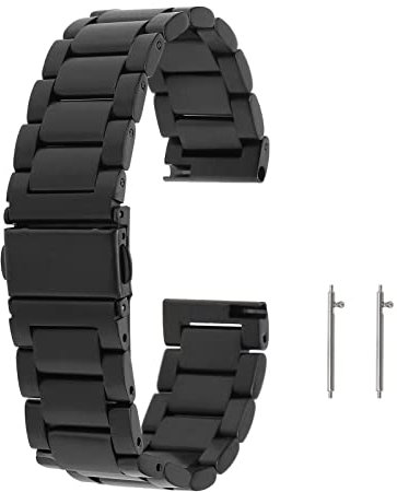 EMSea Correa de reloj compatible con ID205L compatible con Willful SW02 compatible con Yamay SW021 compatible con Lifebee ID205L correa de reloj de acero inoxidable, 145-205mm, acero inoxidable