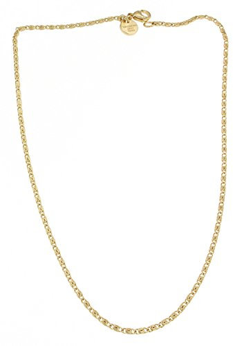 Original italienische S-Panzerkette 18kt vergoldet 2mm Länge 65cm, Halskette Herren-Kette Goldkette Damen Geschenk Schmuck ab Fabrik Italien tendenze