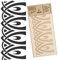 NAKLEO Bordüre Schablone zum Malen 21x45 cm, Jugendstil Secession Ornament Muster, Kunstoff Wiederverwendbare Wandchablone, Handwerk DIY Dekoration, Stoff Möbel Holz Papier