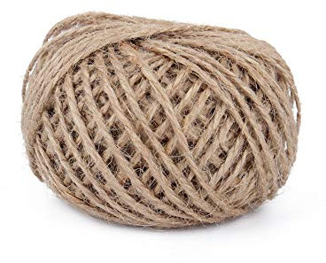 Cuerda de hilo de 0.079 in, 100 pies, cuerda de hilo para manualidades, cuerda de arpillera, cuerda de hilo de yute, cuerda fina para manualidades, envoltorio de regalo, embalaje industrial, jardinerí